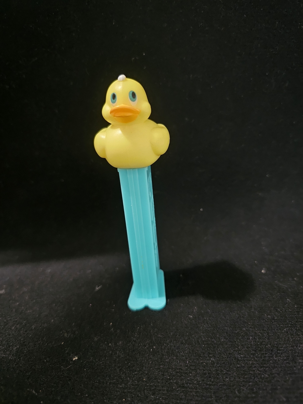 Pez Yellow Rubber Ducky Candy Dispenser - Blue Stem
